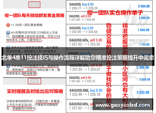 北单4串11投注技巧与操作流程详解助您精准投注策略提升中奖率